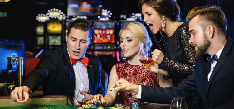 Group of Friends from Los Angeles gambling in Las Vegas