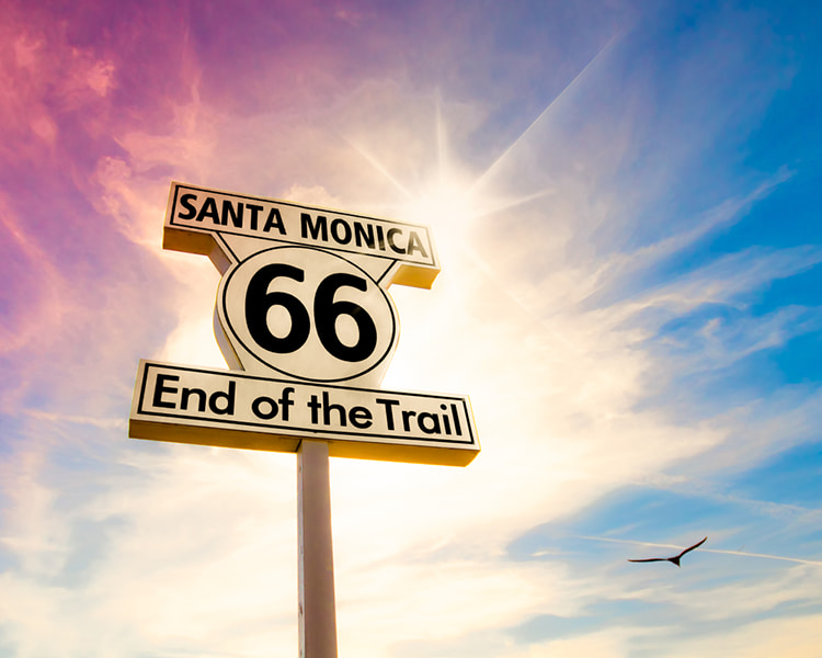 santa monica route 66 sign