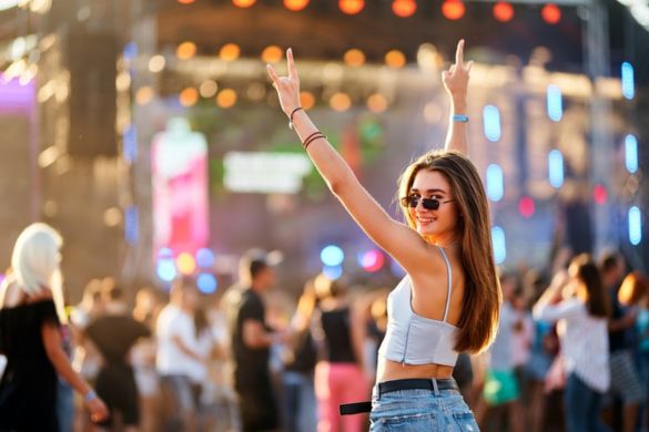 a woman at a music festival